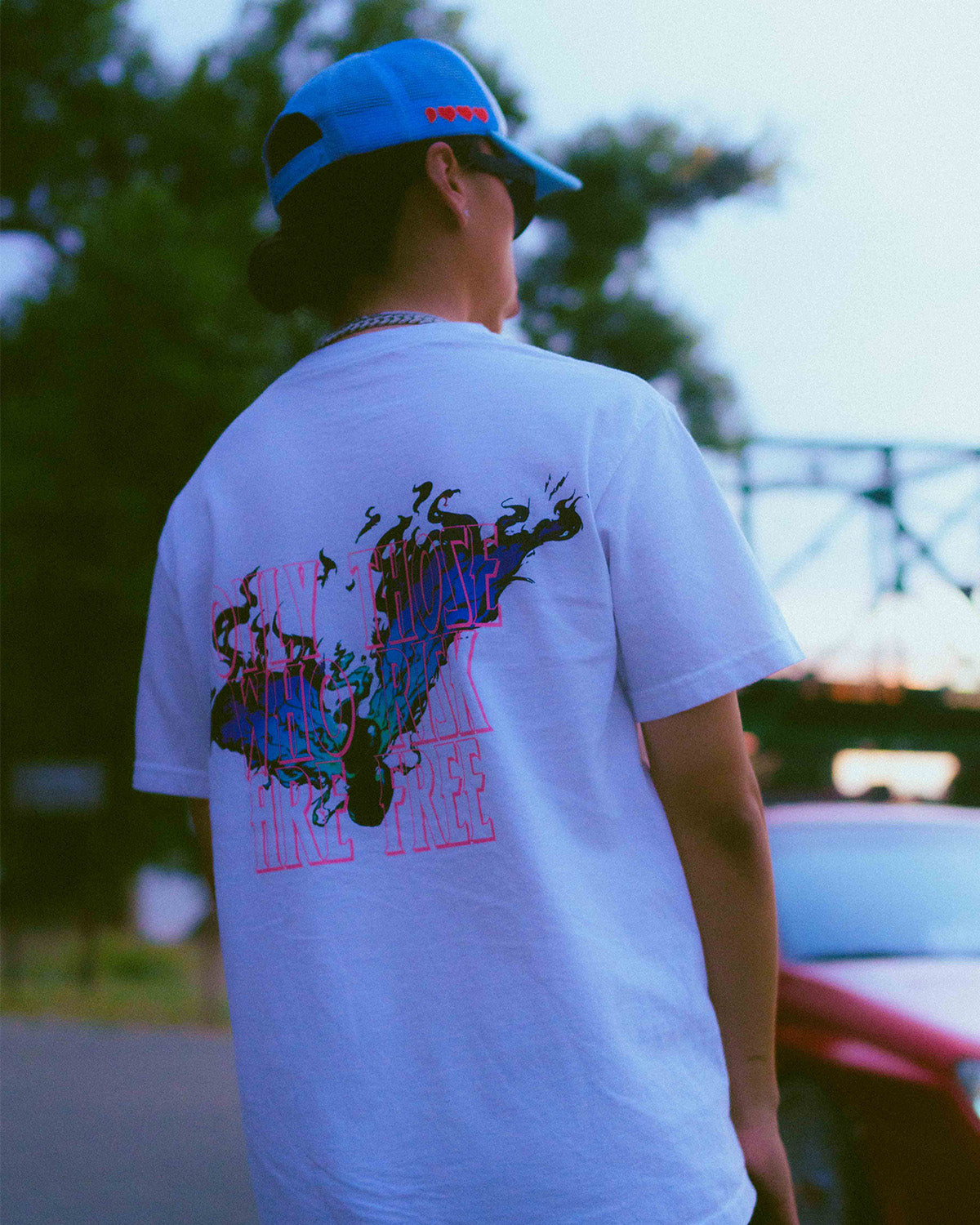 Dare To Live | "THOSE WHO RISK ARE FREE" BUTTERFLY TEE