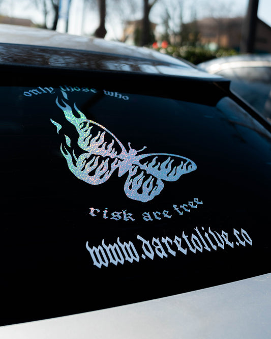 Risk Free Flame Butterfly | DECAL